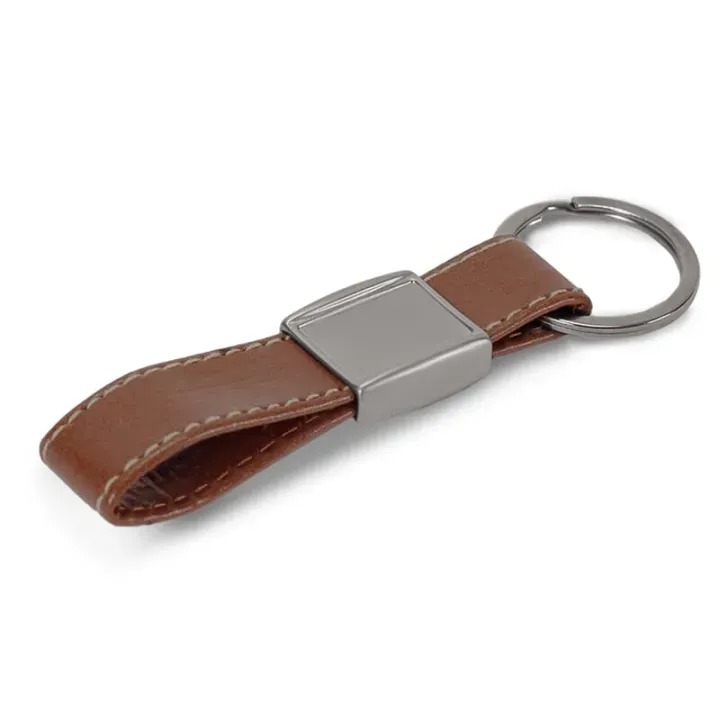Keyring Metal, real leather - LT99663 (N0053)